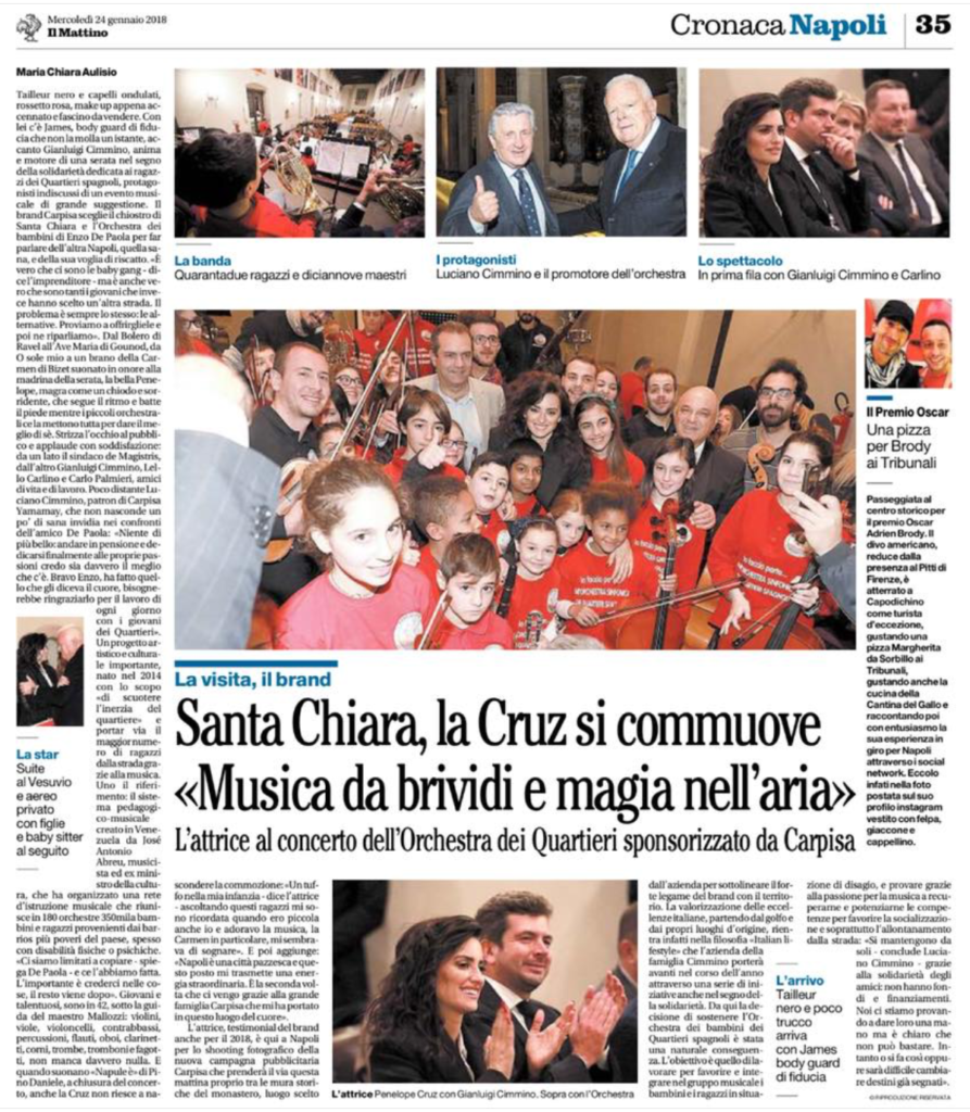 OSQS 2018.01.24 Penelope Cruz articolo de Il Mattino